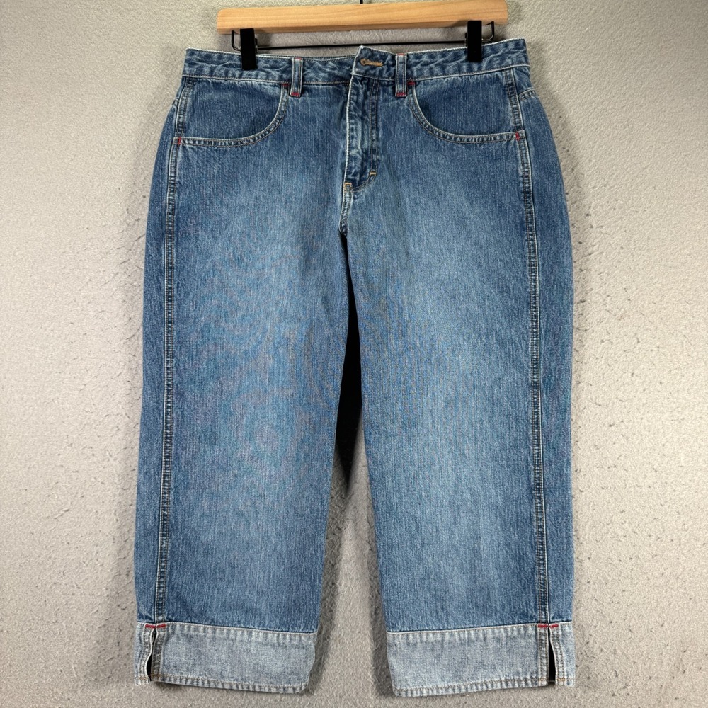 Vintage Unionbay Capri Jeans Womens 11 Blue Lightwash Denim Comfort Trendy Y2K